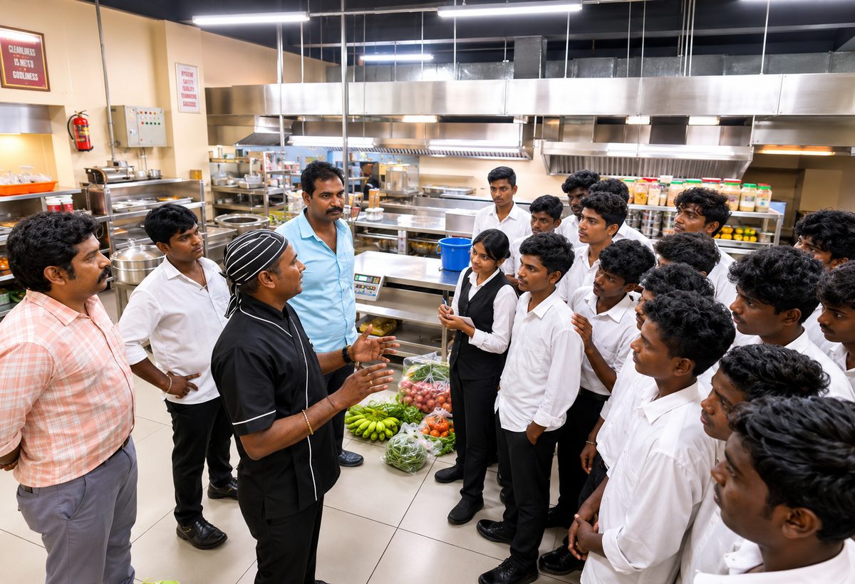 Training kitchen briefing